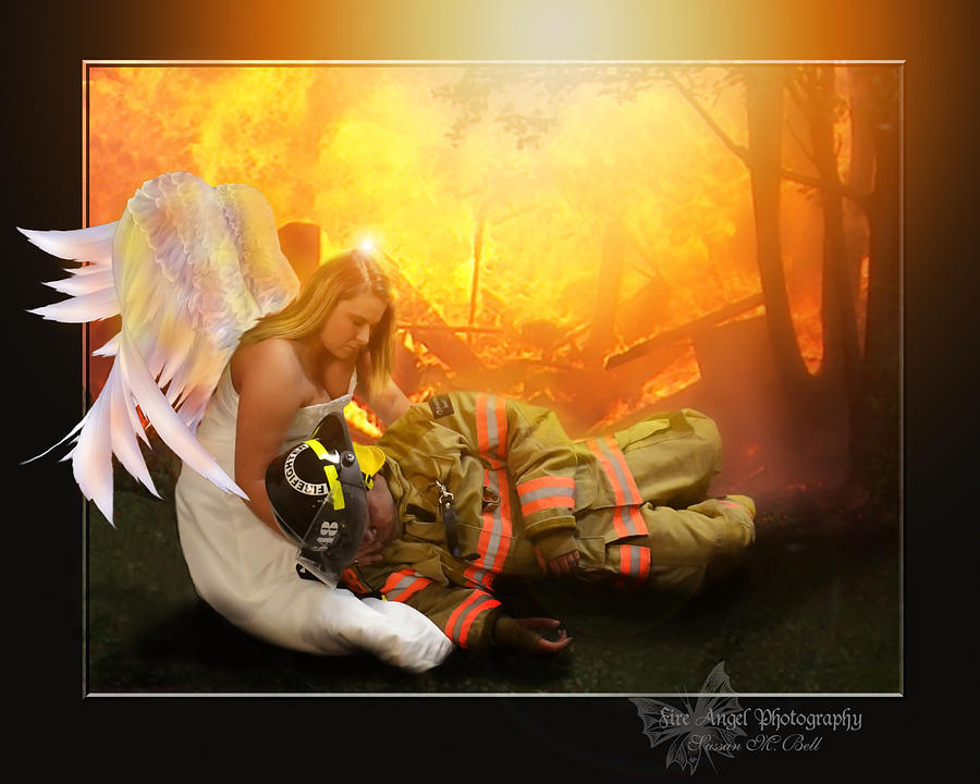 Firefighters Photograph - Fireman Down by Sussan Bell Firefighters Photograph - Fireman Down by Sussan Bell