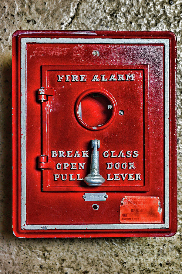 Fireman-Fire Alarm Box Break Glass Photograph by Paul Ward