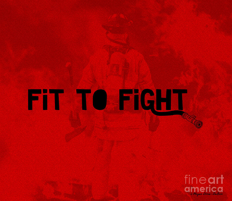 Fire Fighting Digital Art - Fireman in Red by Megan Dirsa-DuBois