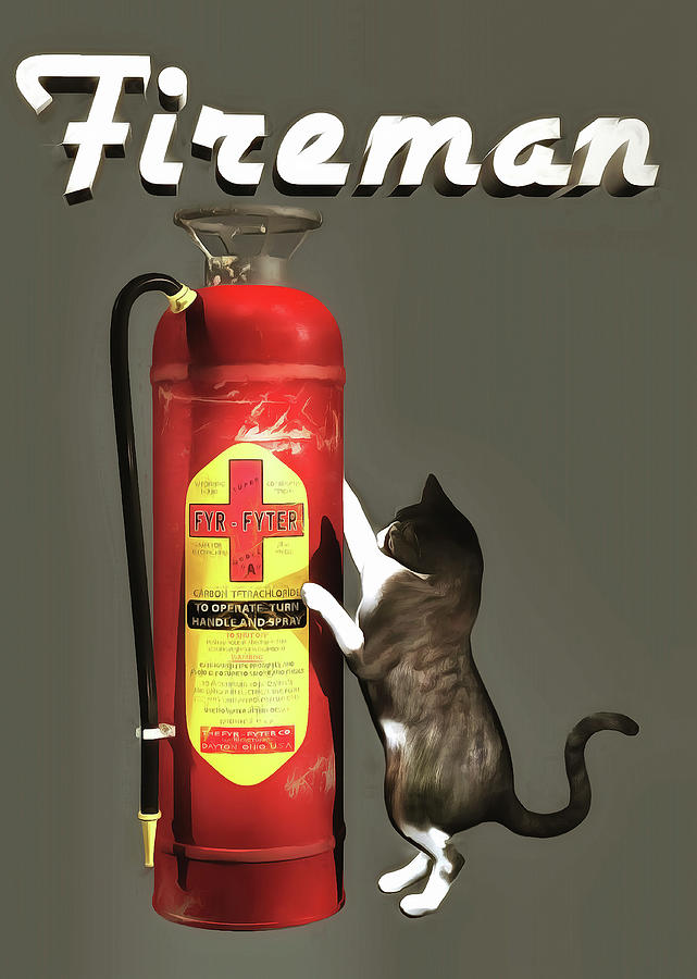 Fireman Painting by Jan Keteleer