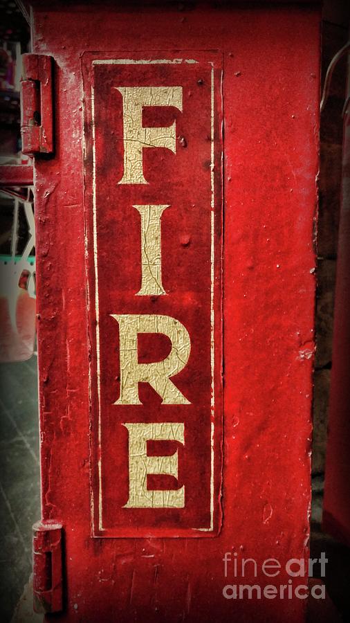 Fireman - The Fire Alarm Box Side View Photograph by Paul Ward