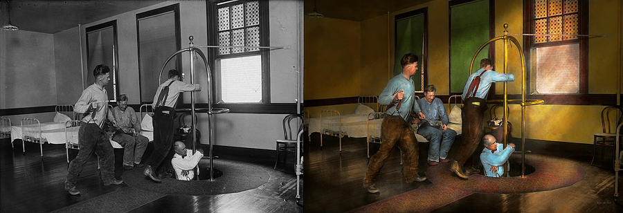 Fireman - The firebell rings 1922 - Side by Side Photograph by Mike Savad