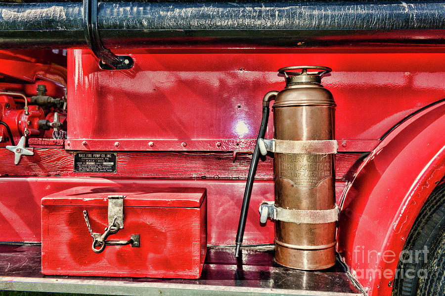 Fireman Toolbox and Extinguisher Photograph by Paul Ward