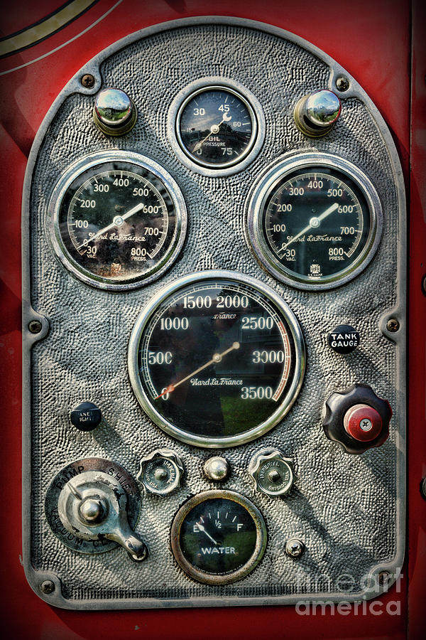 Fireman-Vintage Control Panel Photograph by Paul Ward