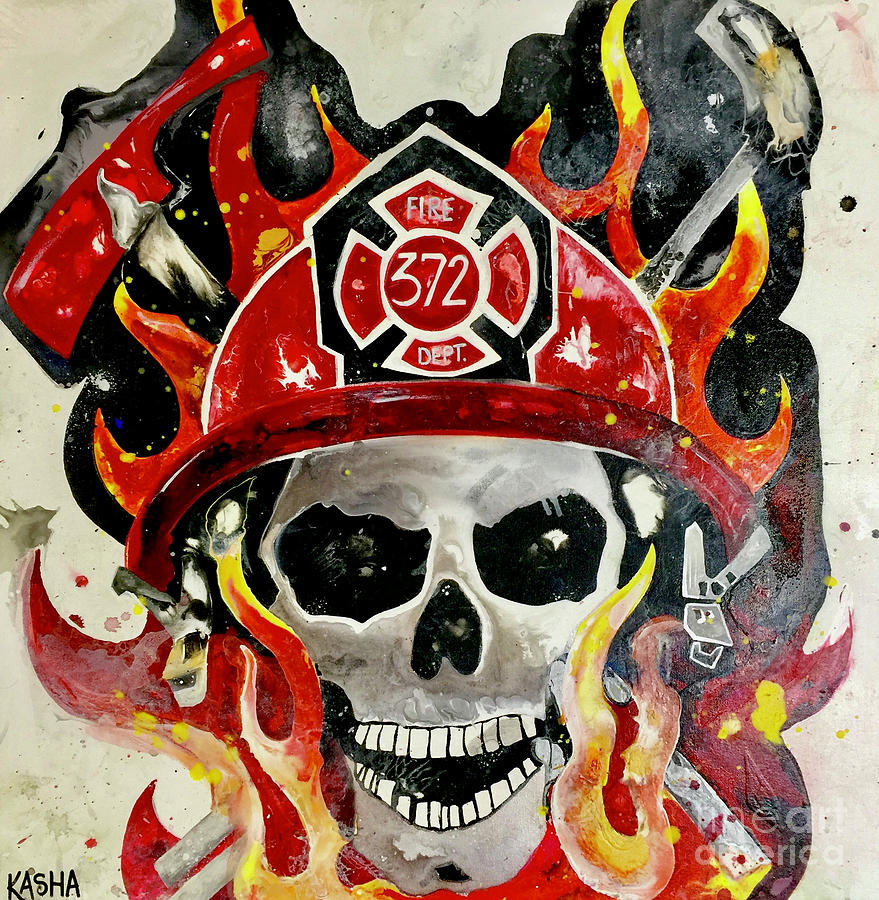 Fireman Woosley Painting by Kasha Ritter