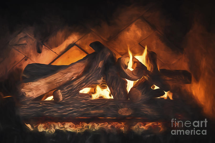 Fireplace  ... Photograph by Chuck Caramella