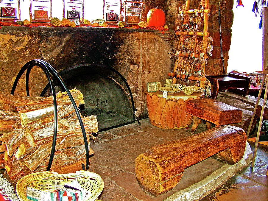 Fireplace inside Watchtower, East Side of South Rim in Grand Canyon National Park-Arizona Photograph by Ruth Hager