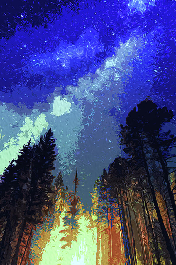 Nature Painting - Fires and Stars by AM FineArtPrints