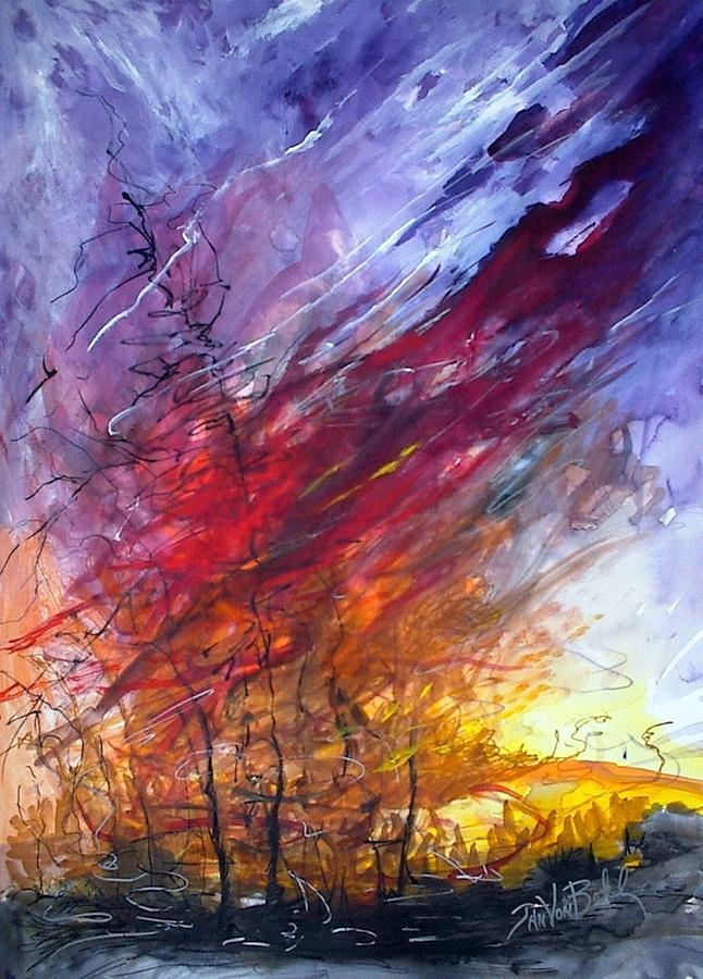 Firescape Painting by Jan VonBokel