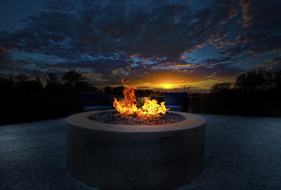 Fireside Sunset Photograph by Mark Andrew Thomas