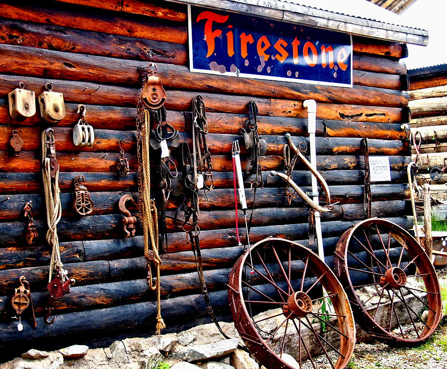 Firestone Sign And Rusty Parts Photograph