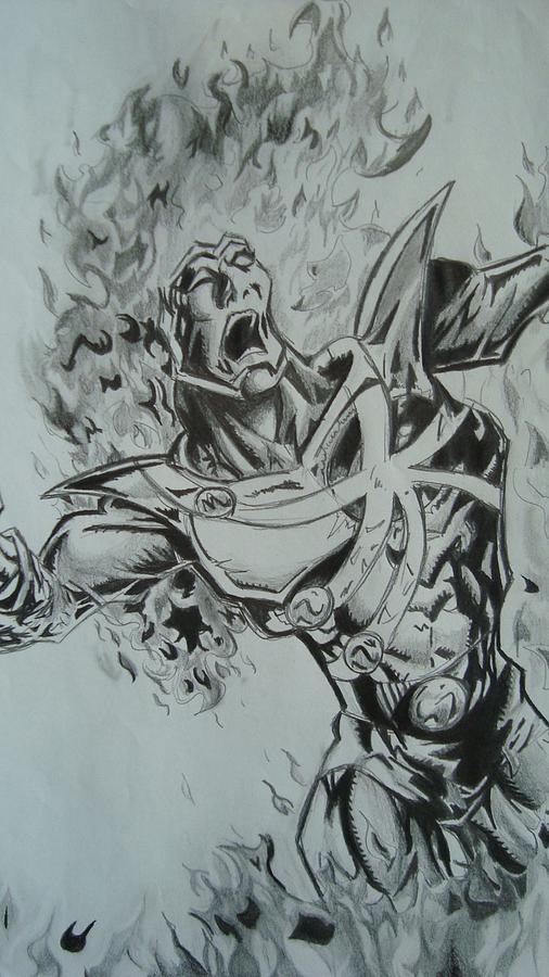 Firestorm Drawing By Luis Carlos A