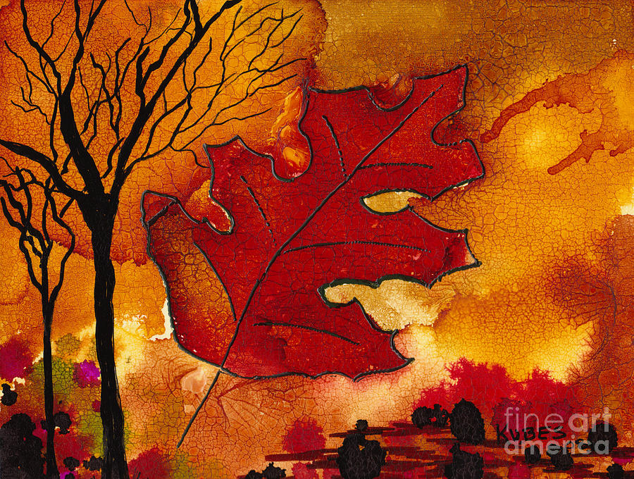 Tree Painting - Firestorm by Susan Kubes