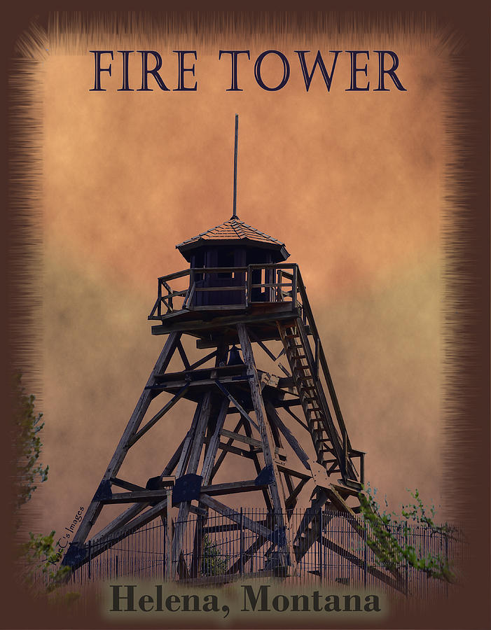 Firetower Poster Digital Art by Kae Cheatham
