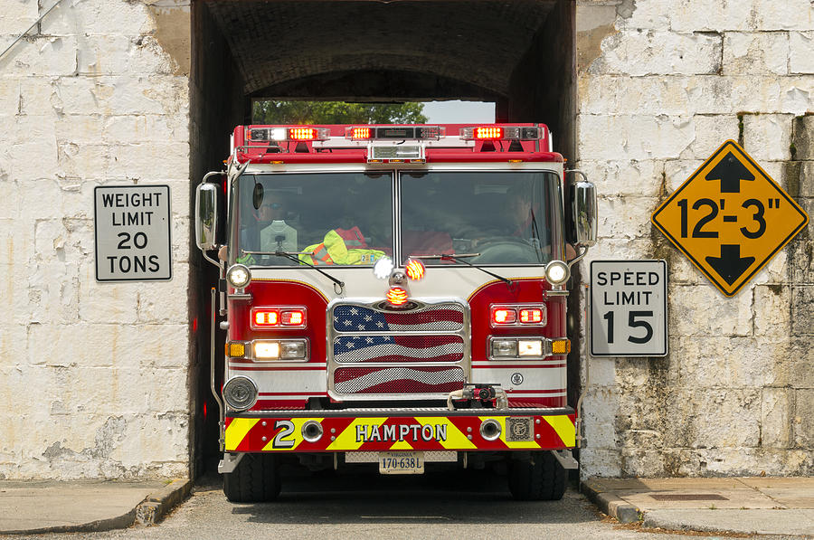Firetruck in a Tunnel Photograph by Travis Rogers