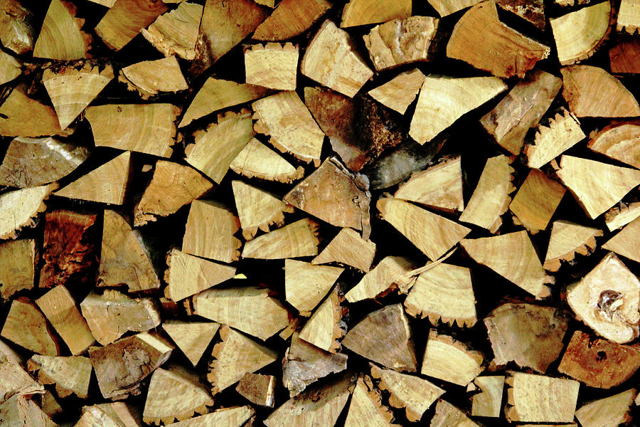 Abstract Photograph - Firewood Abstract by Debbie Oppermann