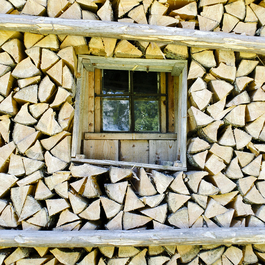 Cabin Photograph - Firewood by Frank Tschakert