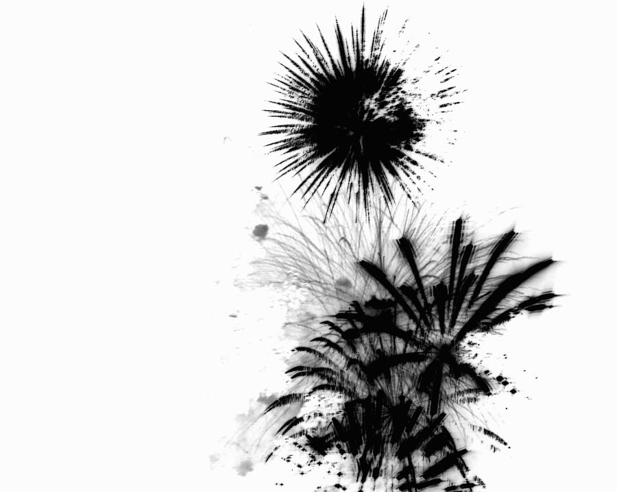 Firework Abstract 9 Drawing by Michelle Calkins