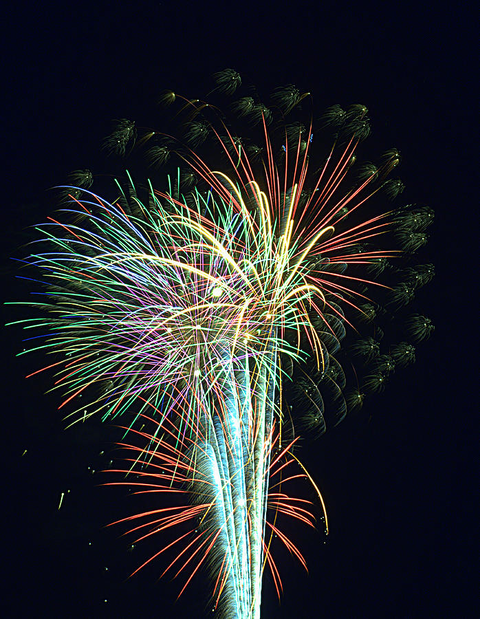 Firework burst Photograph by Paul Wilford