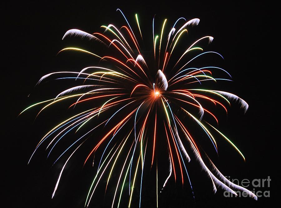 Fireworks 002 Photograph by Ken DePue