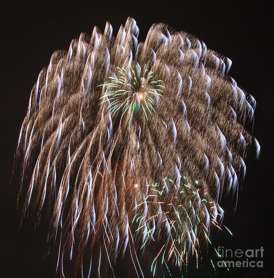 Fireworks 004 Photograph by Ken DePue
