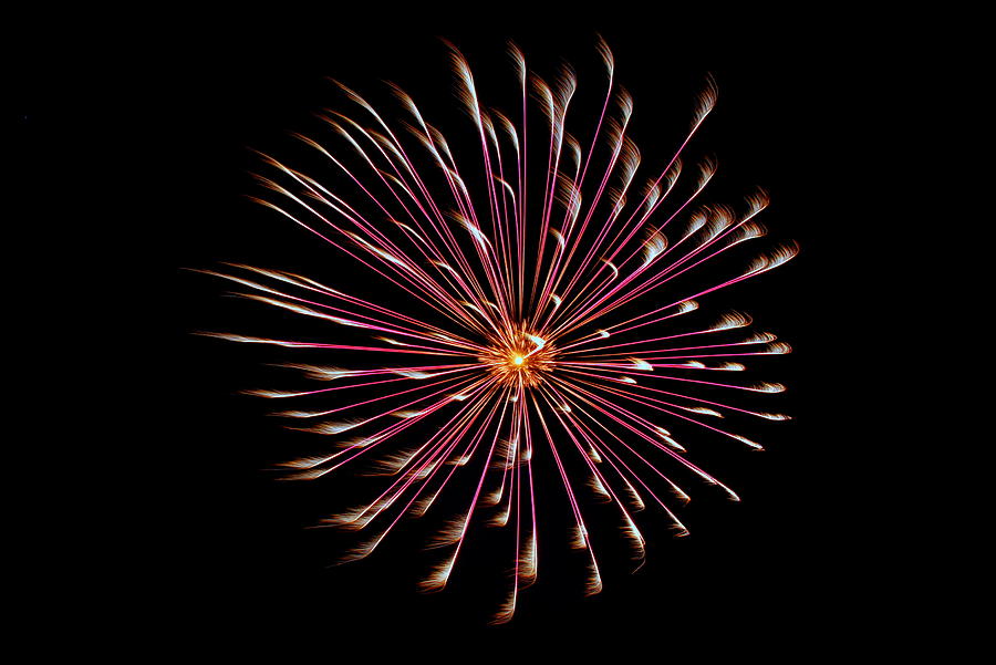 Fireworks 023 Photograph by Larry Ward