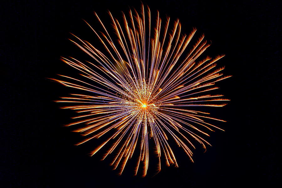 Fireworks 024 Photograph by Larry Ward