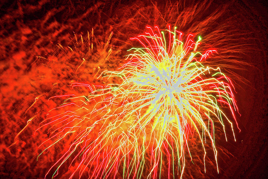 Pattern Photograph - Fireworks 6 by Joan Reese