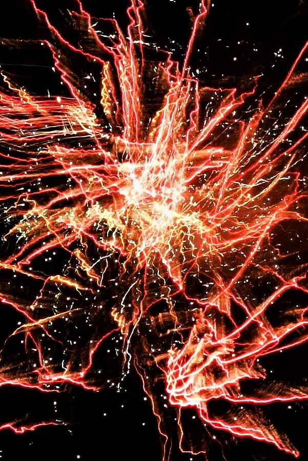Fireworks Abstract 13 Photograph by Mary Ann Artz