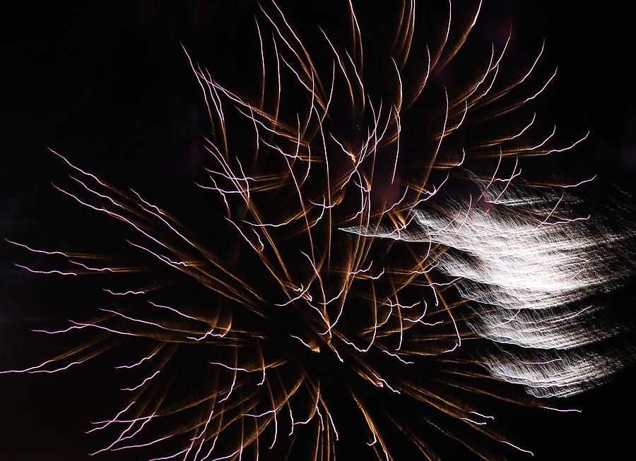 Fireworks Abstract 17 2015 Photograph by Mary Bedy