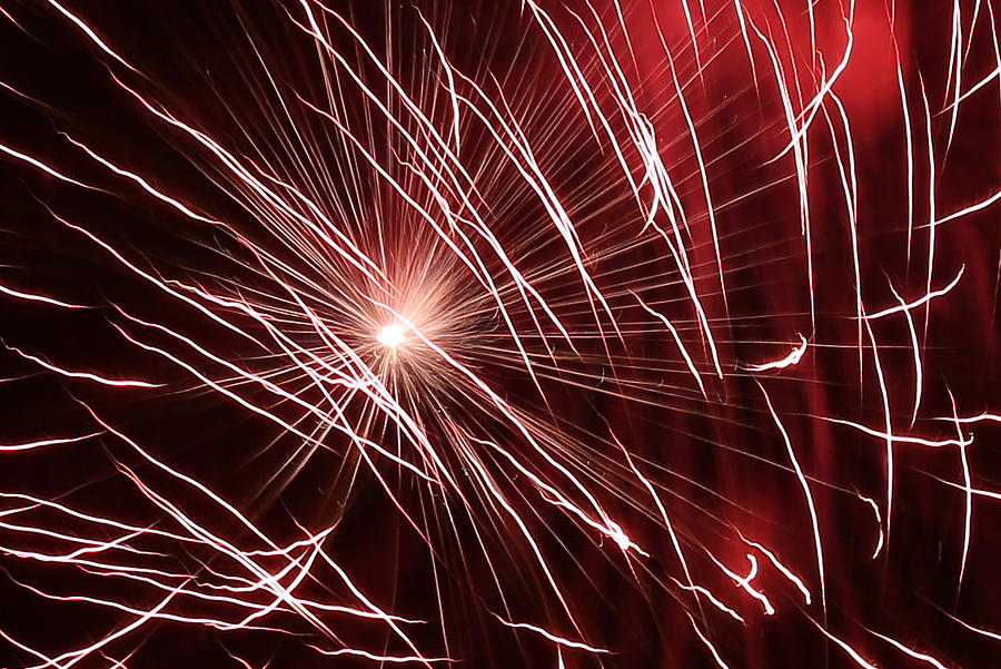 Fireworks Abstract 26 2015 Photograph by Mary Bedy