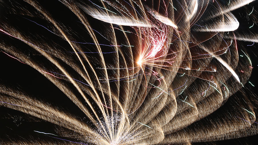 Fireworks Abstract 35 2015 Photograph by Mary Bedy