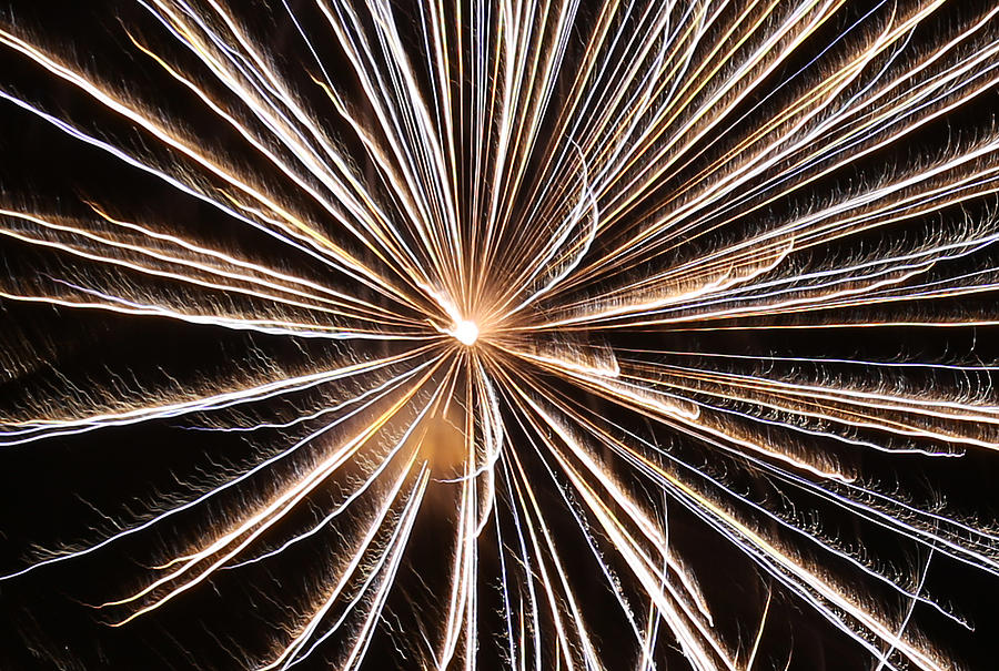 Fireworks Abstract 9 2015 Photograph by Mary Bedy