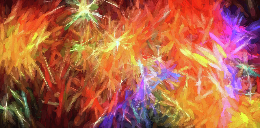 Fireworks Abstract Art Digital Art by Louis Ferreira