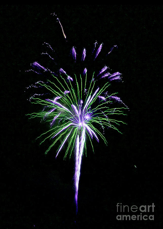 Fireworks Abstract II Photograph by Karen Jorstad