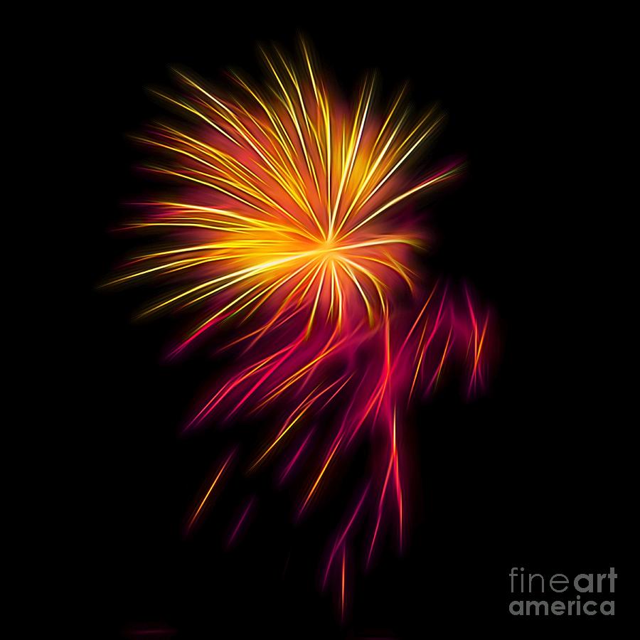 Fireworks Abstract Nbr 1 Photograph by Scott Cameron