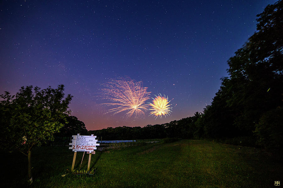 Fireworks and the Stars Photograph by John Meader
