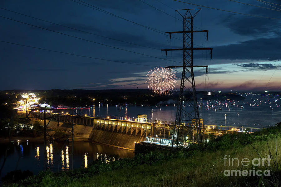 Fireworks at Bagnell Dam Photograph by Dennis Hedberg