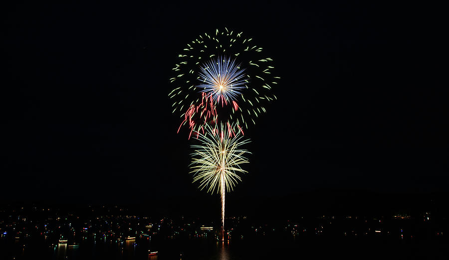 Fireworks at Coeur dAlene Photograph by Whispering Peaks Photography