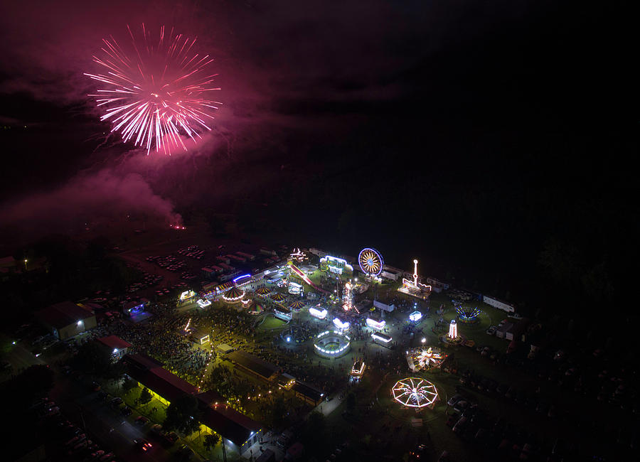 Fireworks at the Carnival Photograph by Star City SkyCams