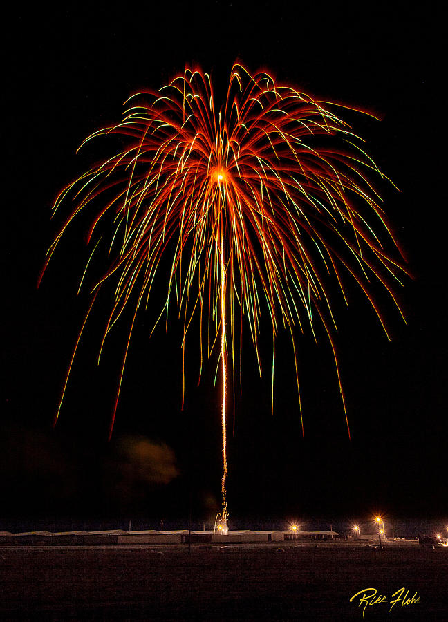 Fireworks Big Shell Photograph by Rikk Flohr