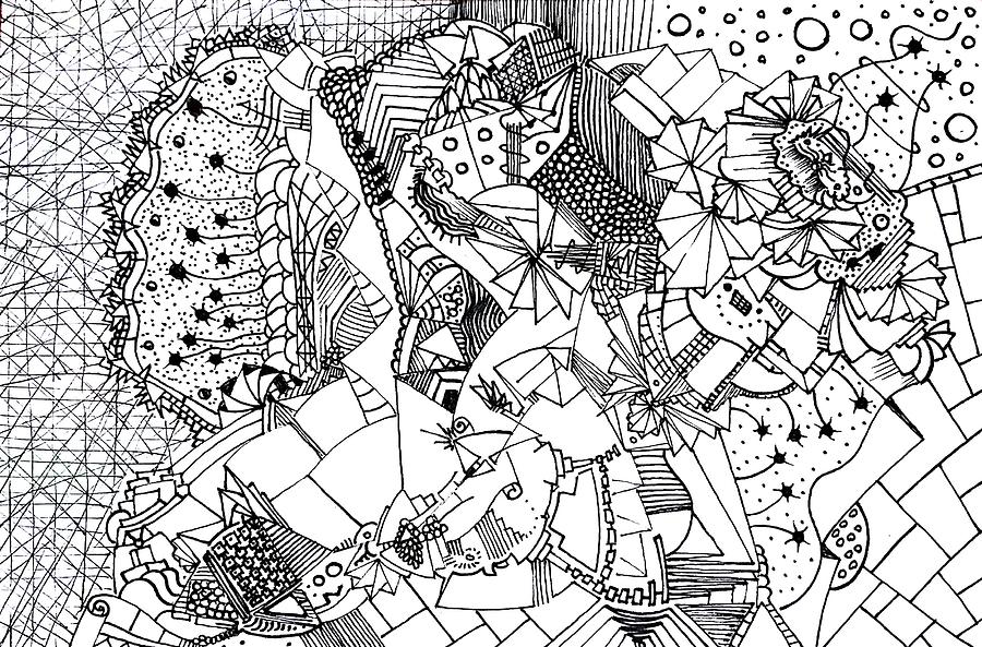 Fireworks Drawing by Daniel Rustad Fireworks Drawing by Daniel Rustad