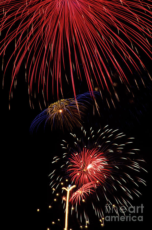 Fireworks Display 4th of July Photograph by Jim Corwin