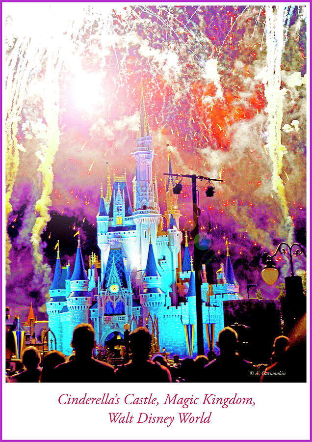 Fireworks Display, Cinderellas Castle, Magic Kingdom Photograph by A Macarthur Gurmankin