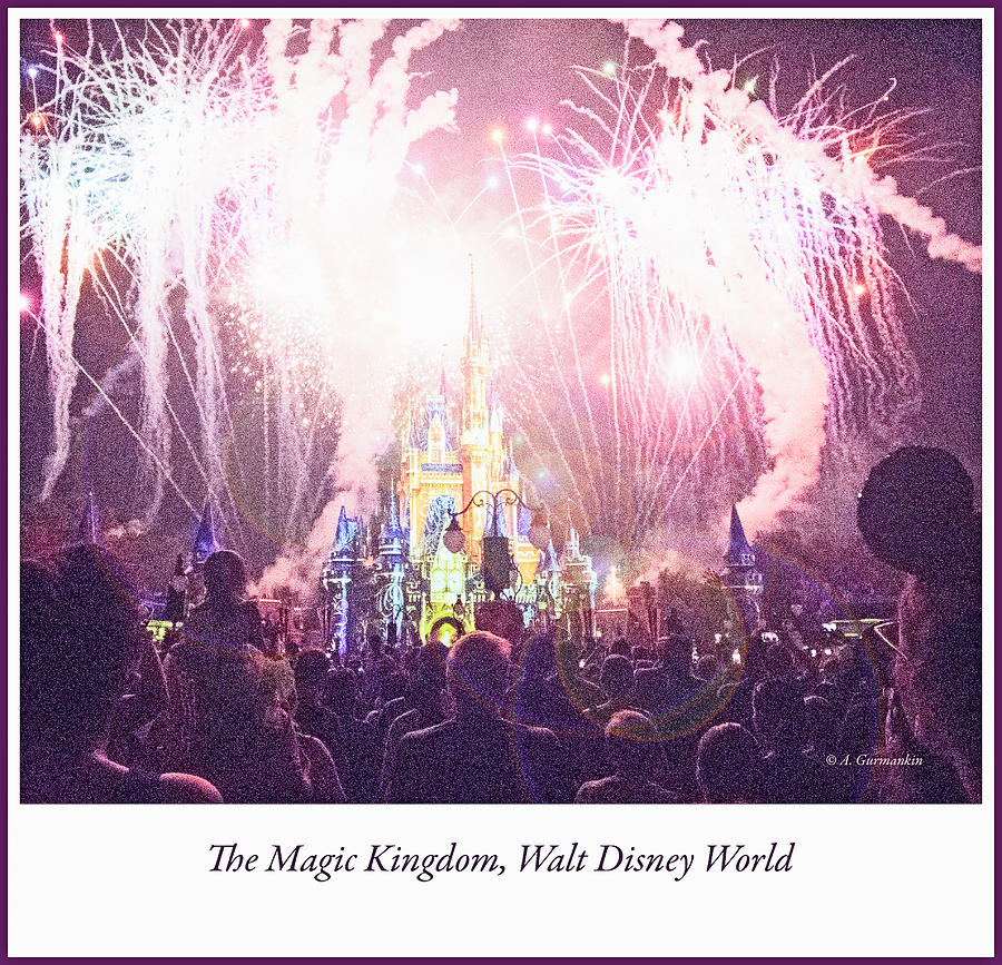 Fireworks Display, Cinderellas Castle, Walt Disney World Photograph by A Macarthur Gurmankin