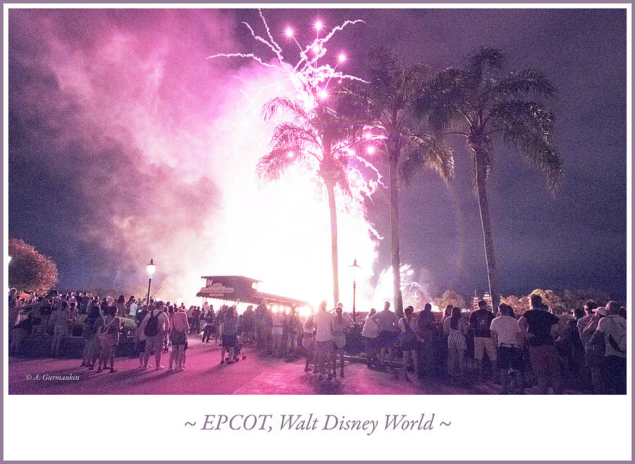 Fireworks Display, EPCOT, Walt Disney World Photograph by A Macarthur Gurmankin