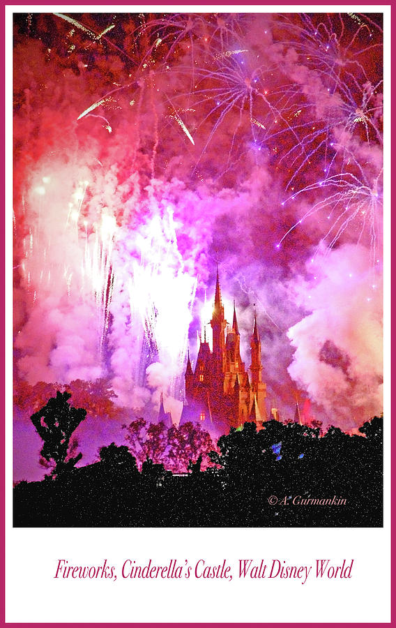 Fireworks Display, Magic Kingdom, Walt Disney World Photograph by A Macarthur Gurmankin