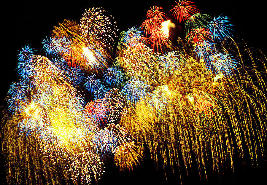 Independence Day Photograph - Fireworks Exploding  by Garry Gay