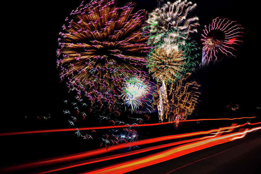 Fireworks Finale Photograph by Toni Hopper