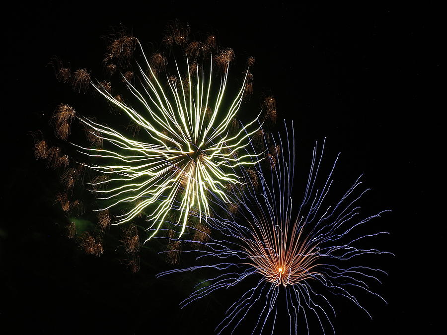 Fireworks from a Boat - 14 Photograph by Jeffrey Peterson